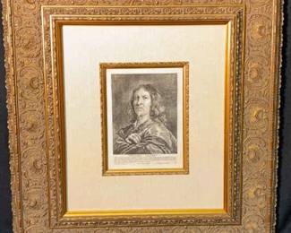 Gerard Seghers Engraving Self Portrait