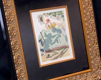 Salvador Dali Lithograph Le Tricorne Farewell Prose