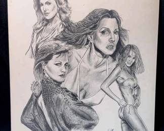 Priscilla Presley pencil Drawing