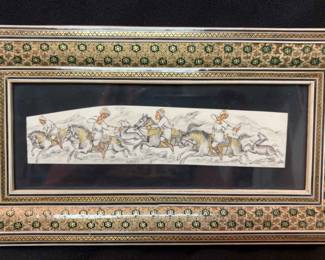 Miniature Persian Story Painting Framed