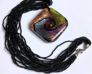 Murano Glass Pendant Necklace