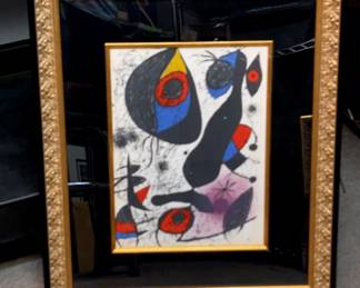 JOAN MIRO A LEncre Original Lithograph 1972 Framed