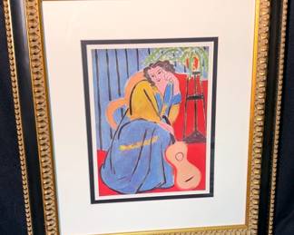 Henri Matisse Femme Assise Et Guitare Framed Print
