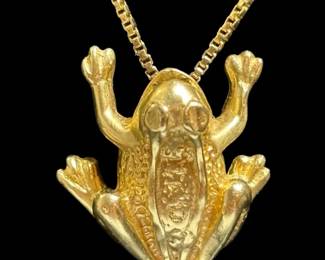 14kt Gold Frog Charm