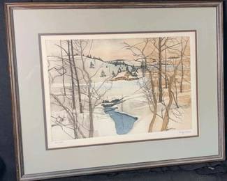 Polly Chase Frozen Winter Lithograph