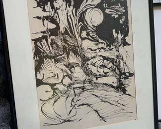 1957 Gene Cluster Signed Abstract Lithograph