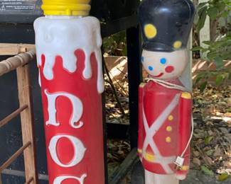 Vintage Christmas blow mold light up porch or yard decor.