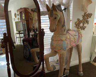 Beautiful Wooden Carved Carousel horse.