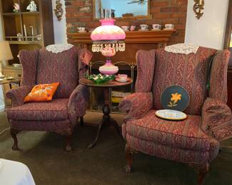 Cozy wingback chairs.