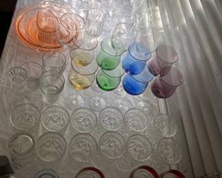 a little bit of Vintage/ Antique  glass pieces.