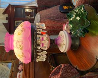 Parlor Lamp Hand painted 