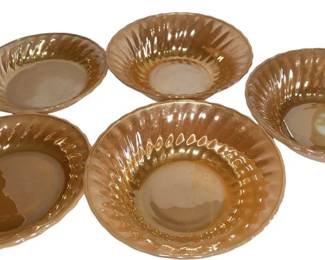 Vintage Fire King Peach Luster Bowls