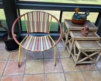Fabulous mid century ring chair. 