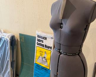 Adjustable sewing mannequin.