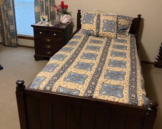 Ethan Allen bedroom set features a trundle bed, nightstand, dresser/shelves and desk. 