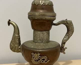 Lot 57 | Brass & Copper Chai Tea Coffee Pot

