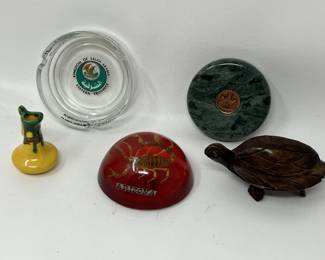 Lot 72 | Scorpion in Resin, Souvenirs, Ashtray, Marble Coin
