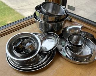 Lot 99 | Large Lot of Metal Bowls, Plates Thali Plate
