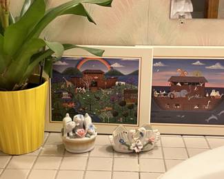 Lot 40 | Noah's Ark Framed Prints, Bathroom Decor
