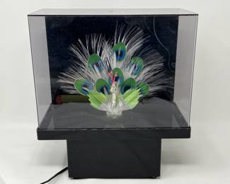 Lot 11 | Fiberoptic Peacock Acrylic Lamp
