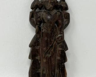 Lot 79 | Older Carved Wood Indian Deity Statue
