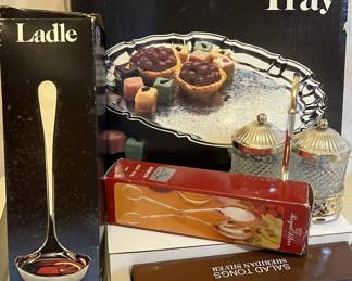 Lot 48 | Silverplate Ladle, Tray, Chippendale Tray
