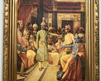 Lot 38 | Framed Krishna as Envoy Print 16x20"
