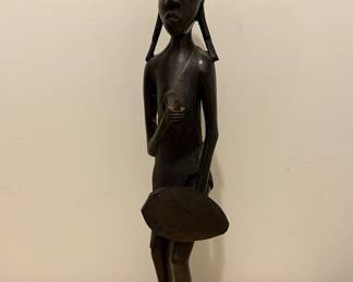 Lot 52 | Carved African Wood Hunter w Spear
