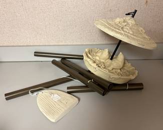 Lot 131 | Large & Loud Bird Nest Carousel Windchime Chimes
