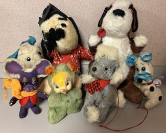 Lot 135 | 1960s/70s Stuffed Animals, some straw stuffed, as
