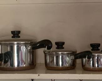 12 piece Revere Ware set with coffee pot
