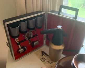 Traveling barware, soda machine