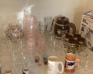 More bar ware, steins, plates