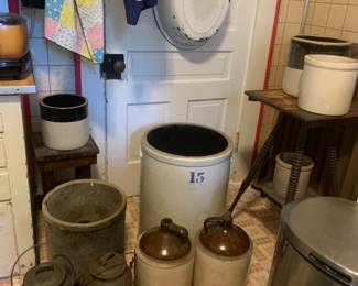 More crocks and crock jugs