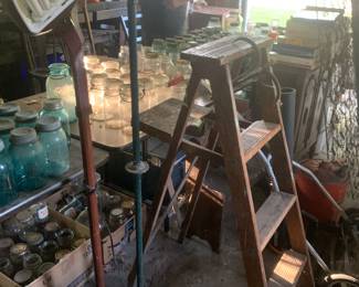 Old lamp, old ladder