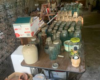 Garage is full too. Mason/Ball jars galore