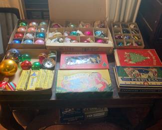 Vintage Christmas, Shiny Brites, bubble lights, Peerless lights