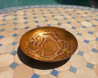 Copper Ink Blot Bowl - French Circa 1920s-1930s
