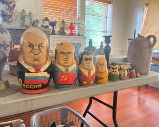 Russian Vintage dictators nesting dolls 