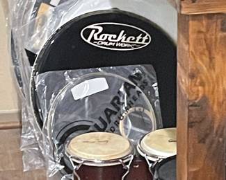 LOTS OF DRUM SKINS, BONGOS, DW STANDS, AQUARIAN SKINS, DRUM SHELLS & MORE!