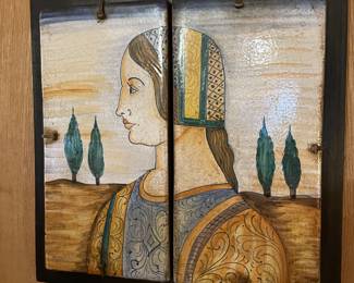 Tile & wood wall hanging