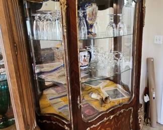 Louis XV style curio cabinet