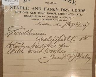 Meridian Mississippi ephemera 1897