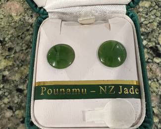 POUNAMU JADE Stud Earrings