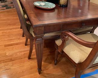 Another view of the dining table and chairs by Ethan Allen - table and chairs are in EXCELLENT condition.