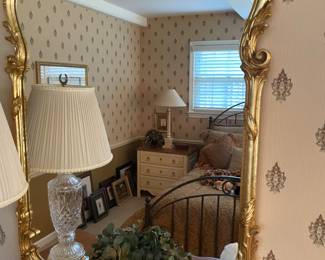 Large gold baroque-styled mirror