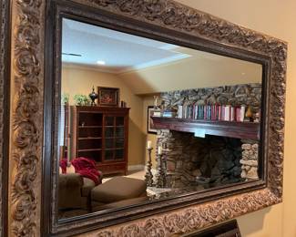 Large framed mirror