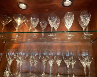 Waterford and Noritake crystal glassware