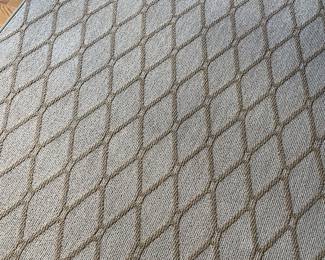 Large area rug - Ivory and Taupe diamond pattern