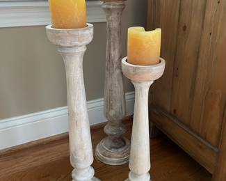 large pillar candle holders - set of 3